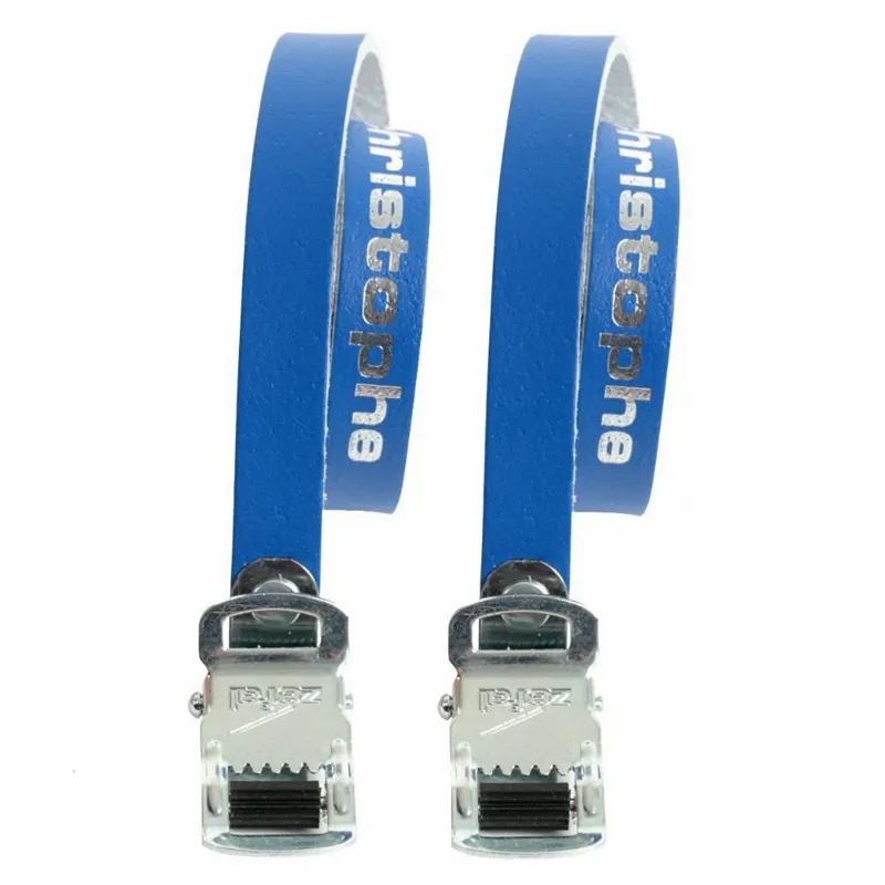 Zefal - Christophe Leather Classic Pedal Toe Straps - Blue