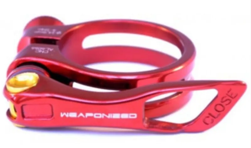 Weaponized Pro TI QR seat post clamp Red 31.8