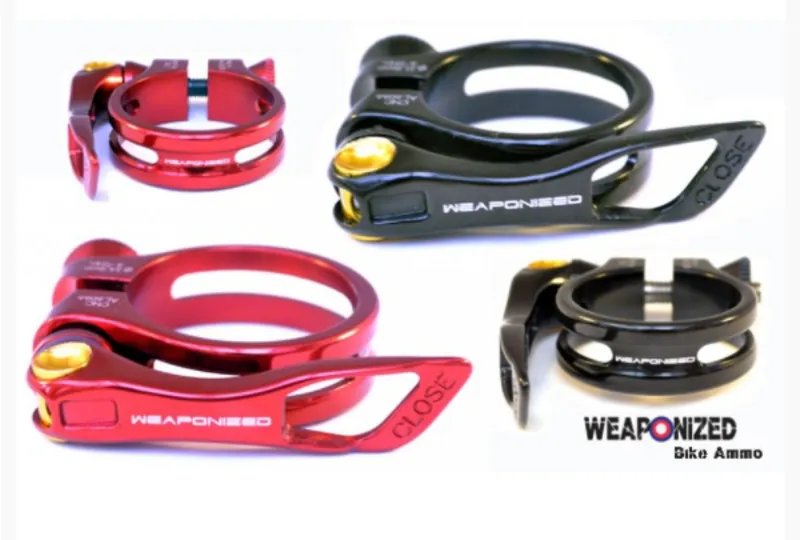 Weaponized Pro TI QR seat post clamp Black 31.8-2