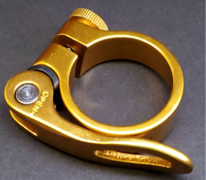 Weaponized Pro TI QR seat post clamp Gold 34.8