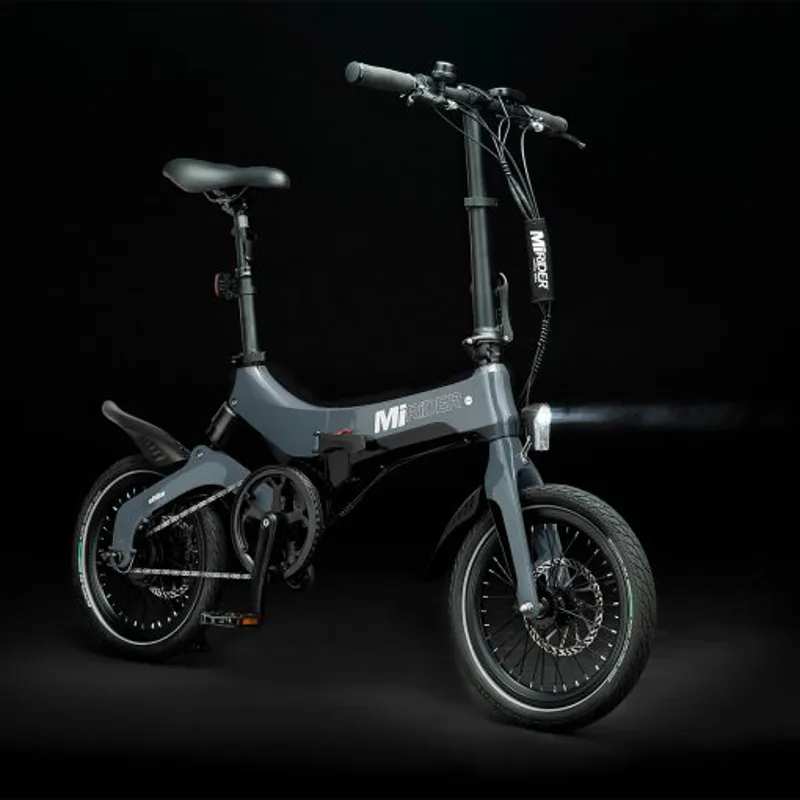 MiRider One Folding Electric Bike - Grey / Black