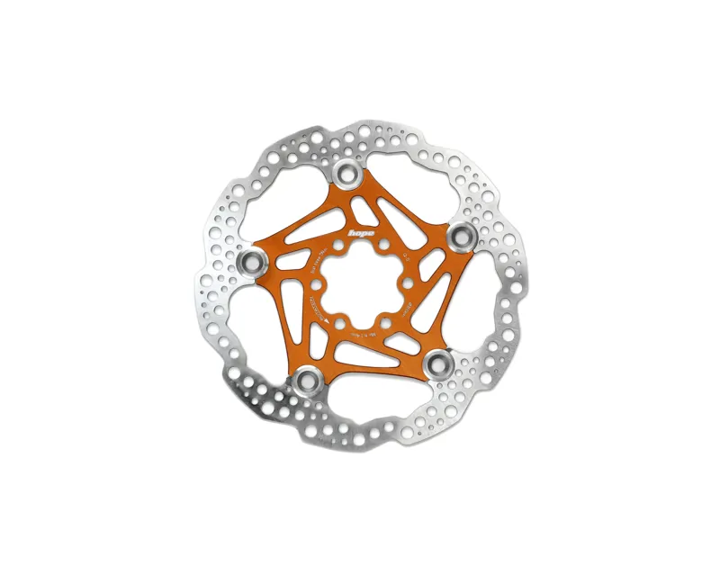 Hope Floating Disc Brake Rotor - 160mm 6 Bolt Aluminium Orange