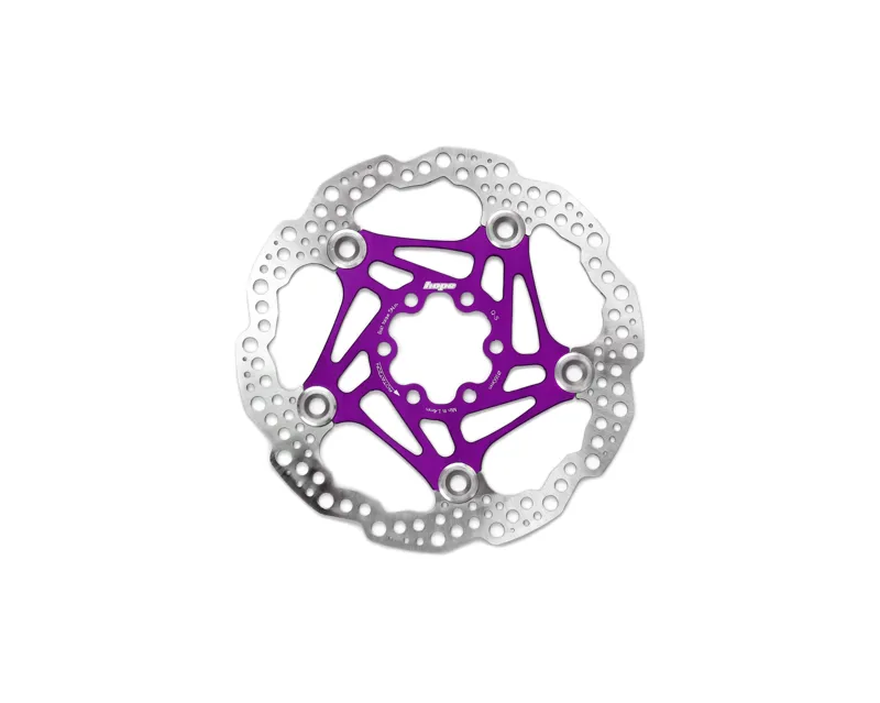 Hope Floating Disc Brake Rotor - 160mm 6 Bolt Aluminium Purple