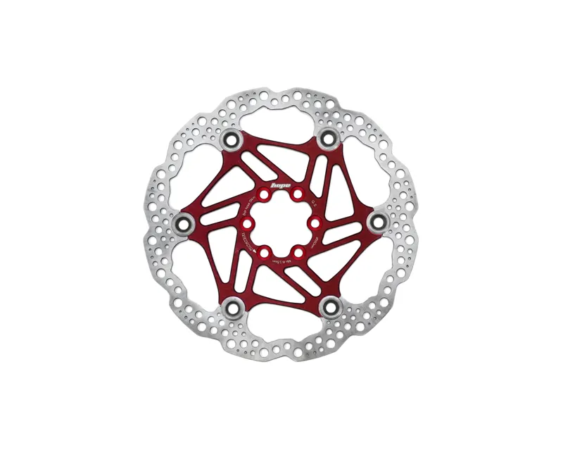 Hope Floating Disc Brake Rotor - 180mm 6 Bolt Aluminium Red