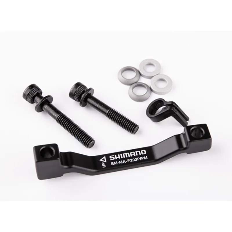 Shimano Spares Disc Brake Adapter for Fork to Caliper Mounting - Black - Alloy-5
