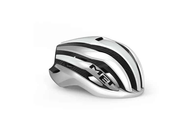 MET Trenta 3k Carbon Mips Road Cycling Helmet in Silver