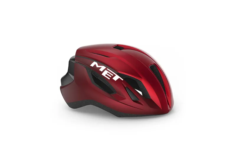MET Strale Road Helmet in Metallic Red