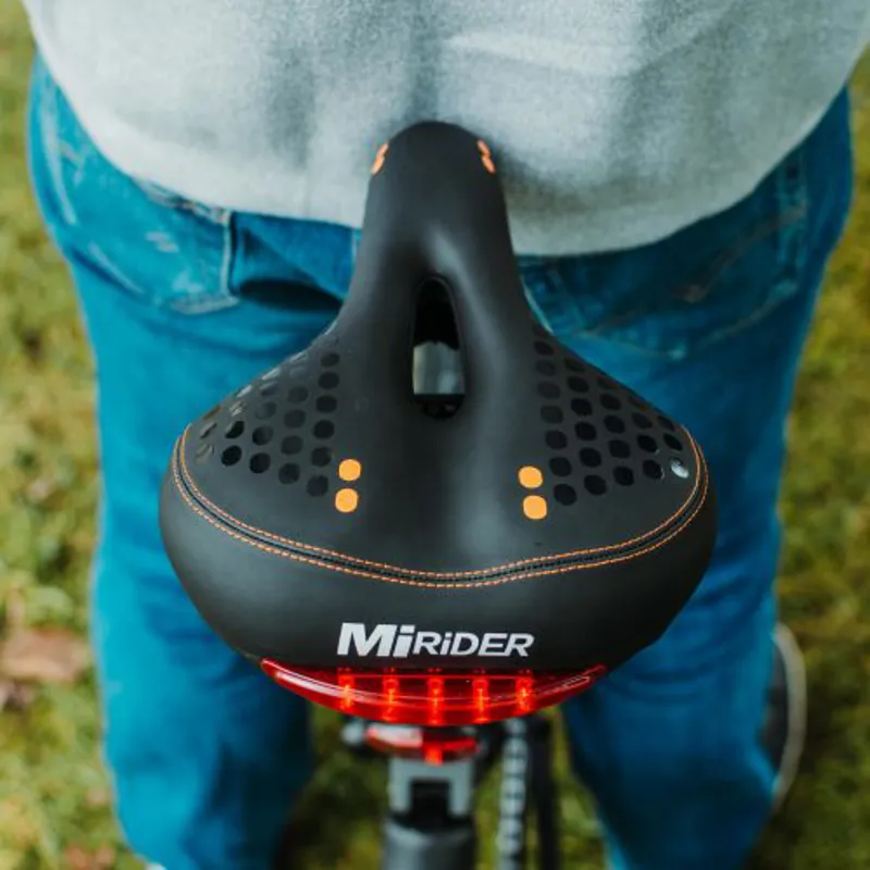 MIRIDER COMFORT GEL SADDLE WITH REAR LIGHT-2