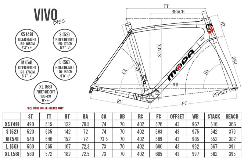 MODA VIVO DISC - BLACK IN 105 GROUPSET -1