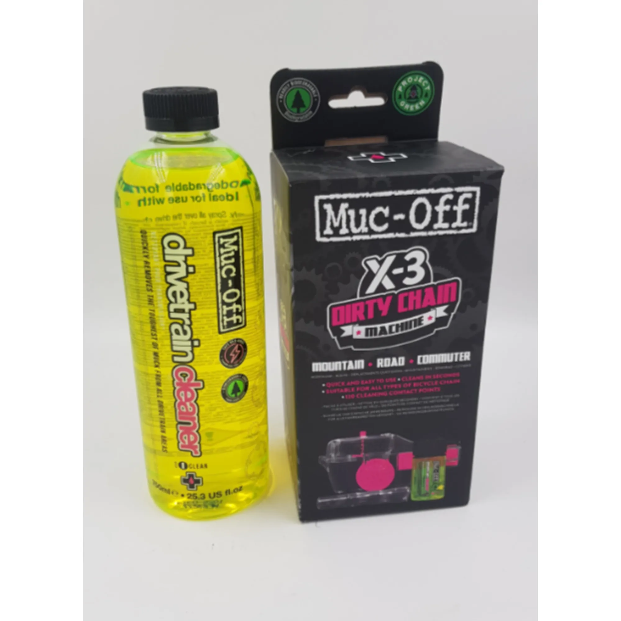 Muc-Off X3 Bicycle Chain Cleaner and Muc Off Drivechain Cleaner