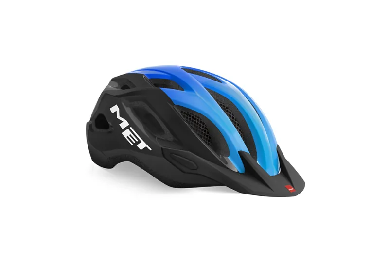 Met Crossover Commute Trail Helmet - Black Cyan Black and Blue 
