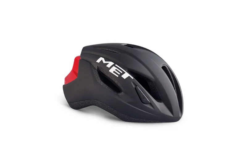 Met Strale Road Helmet - Black Red Panel 