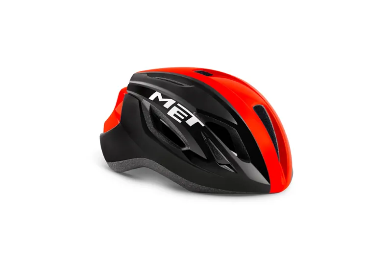 Met Strale Road Helmet - Black Red Panel