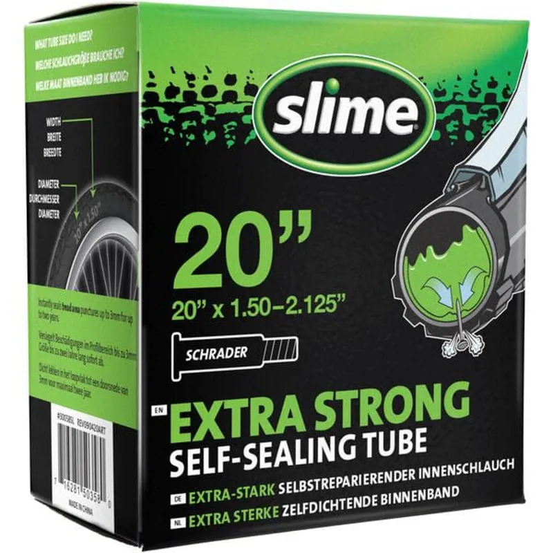 Slime Inner Tube  20x1.5-2.125 Scharder Valve in Black 