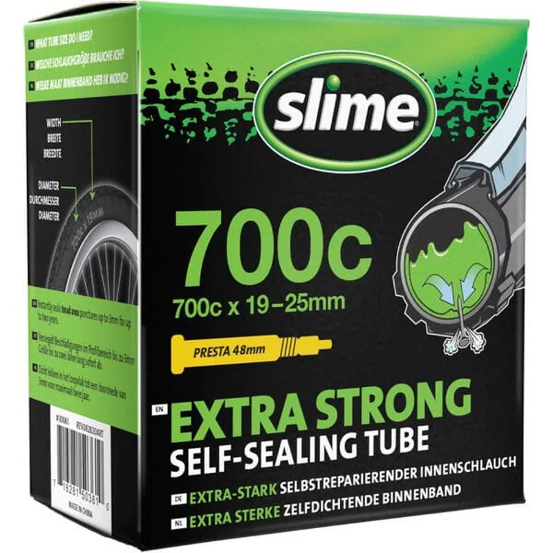 Slime Inner Tube 700x19-25 Presta Black 