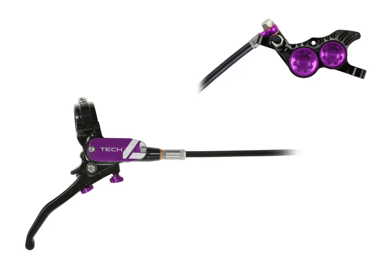 Hope Tech 4 V4 - No Rotor - Black/Purple - Right Hand-1