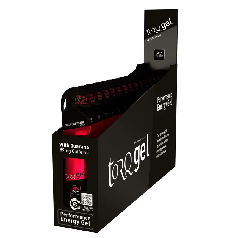 Torq Gel Caffeine Box Of 15 x 45: Energy Gels COLA 