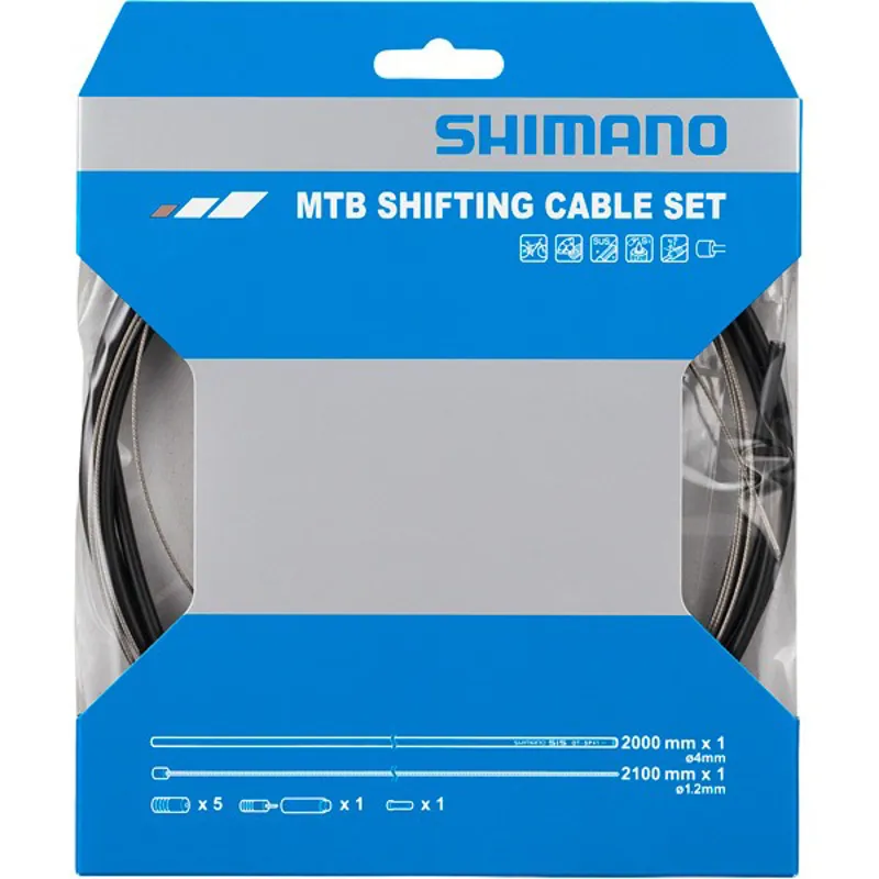 Shimano Spares Cables S/S MTB Gear Set Rear Black one size