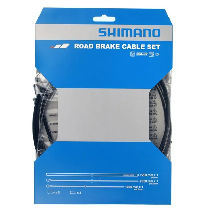 Shimano  Road brake cable set with stainless steel inner wire black