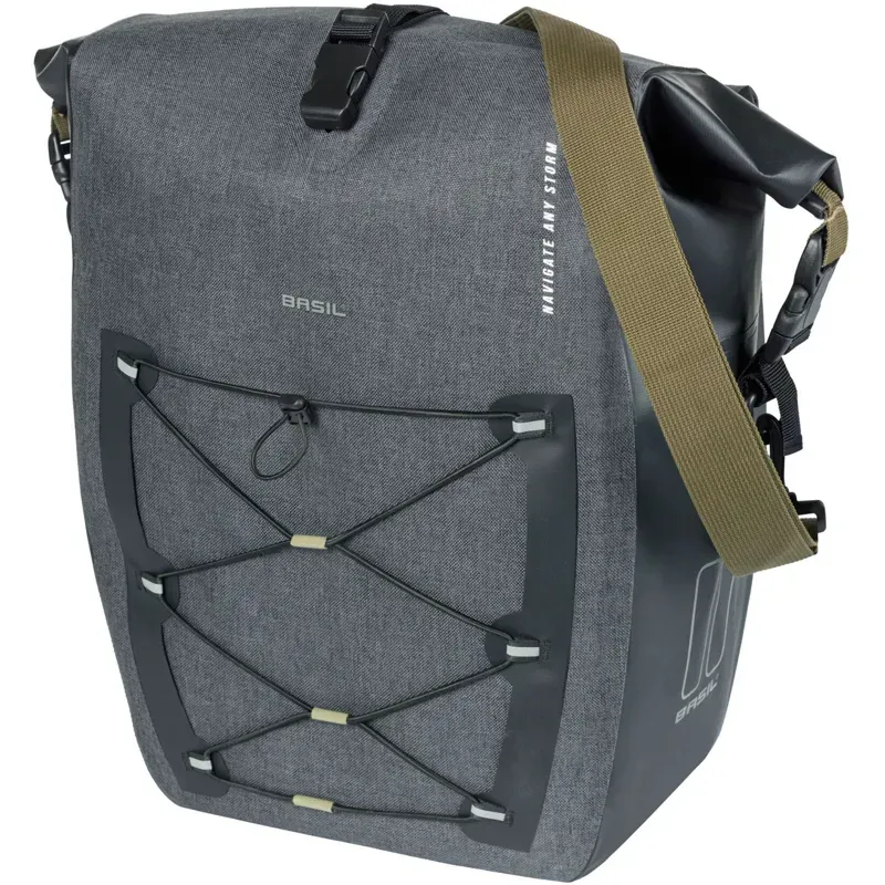 Basil Navigator Storm L Single Pannier Black 25-31 litres