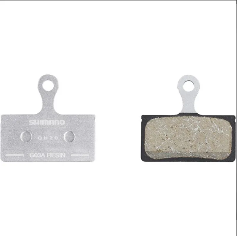 Shimano Spares G03A disc brake pads and spring alloy backed resin - Silver