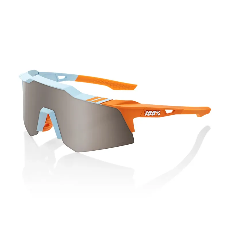 100% Speedcraft XS HiPER Mirror Silver Lens Sunglasses in Two Tone