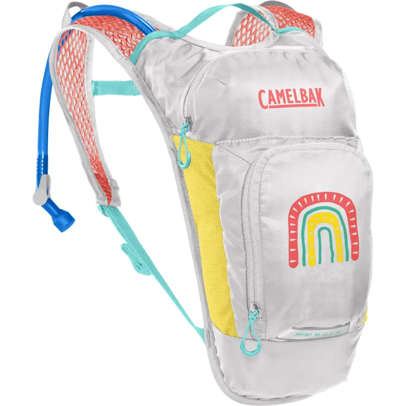 Camelbak Kids' Mini MULE 3l Hydration Pack w/1.5l Reservoir in Grey/Rainbow
