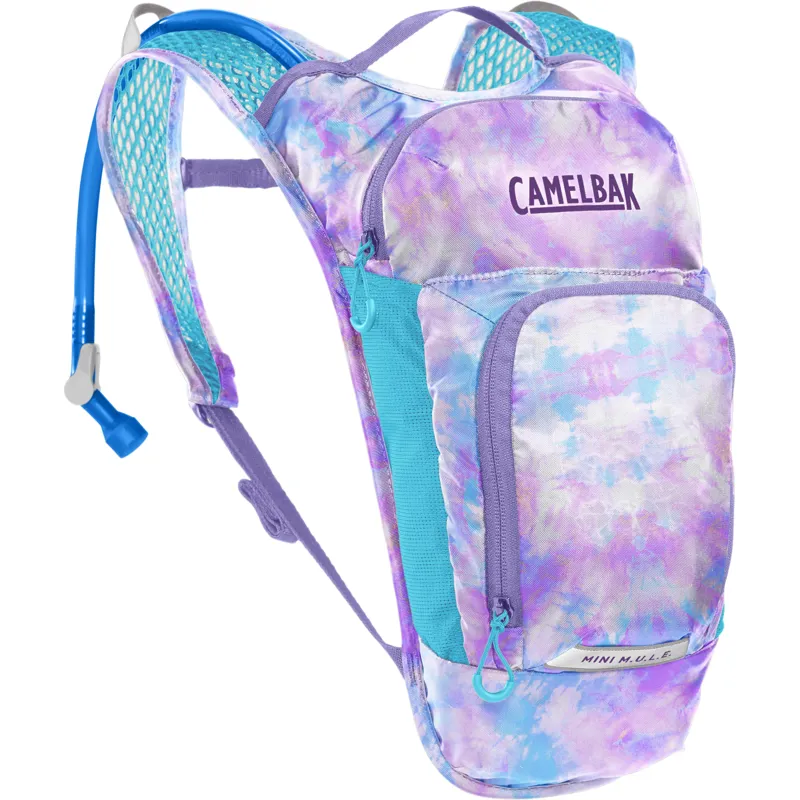 Camelbak Kids' Mini MULE 3l Hydration Pack w/1.5l Reservoir in Tie Dye/Pink