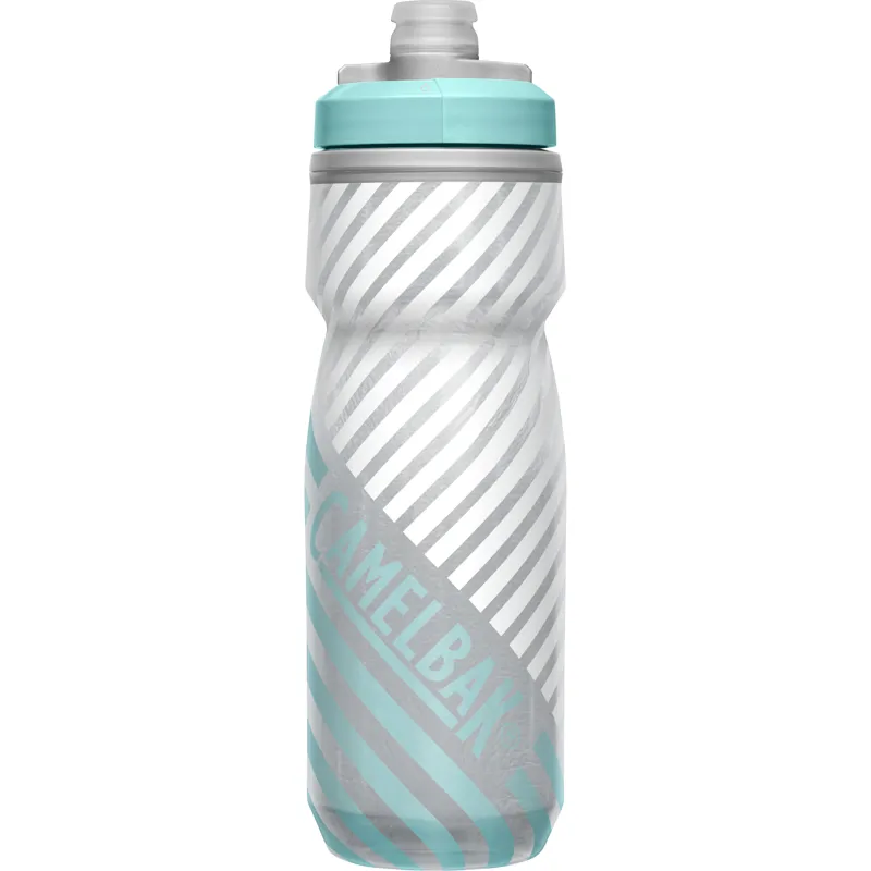 Camelbak Podium Chill 600ml Outdoor Bottle in Grey/Teal Stripe