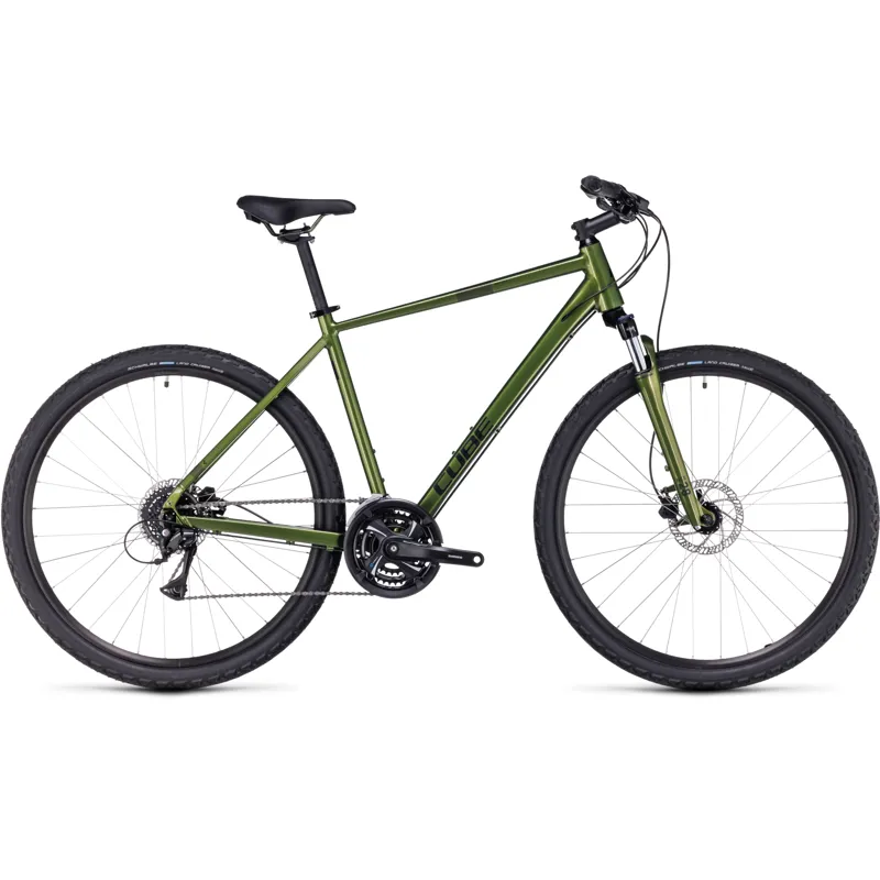 Cube Nature Trekking Bike in Shiny Moss/Black