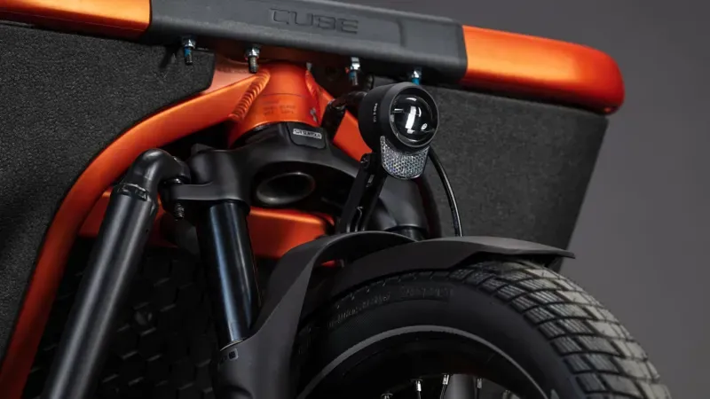 Cube Cargo Hybrid Comfort SLX 800 E-Cargo Bike In Rust Orange/Reflex-6
