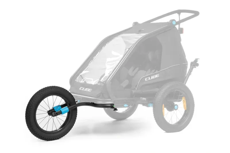Cube Fat Wheel Jogger Kit for Kids Trailer Double in Black-2