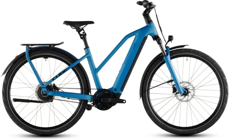 Cube Kathmandu Hybrid Comfort Pro 800 eHybrid Bike in Azure/Black-1