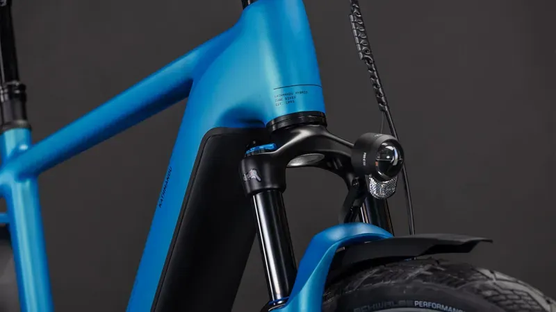 Cube Kathmandu Hybrid Comfort Pro 800 eHybrid Bike in Azure/Black-8