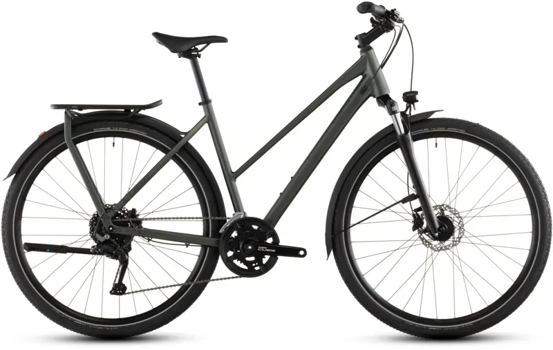 Cube Kathmandu One Hybrid Bike in Sage Brush Green/Green-6