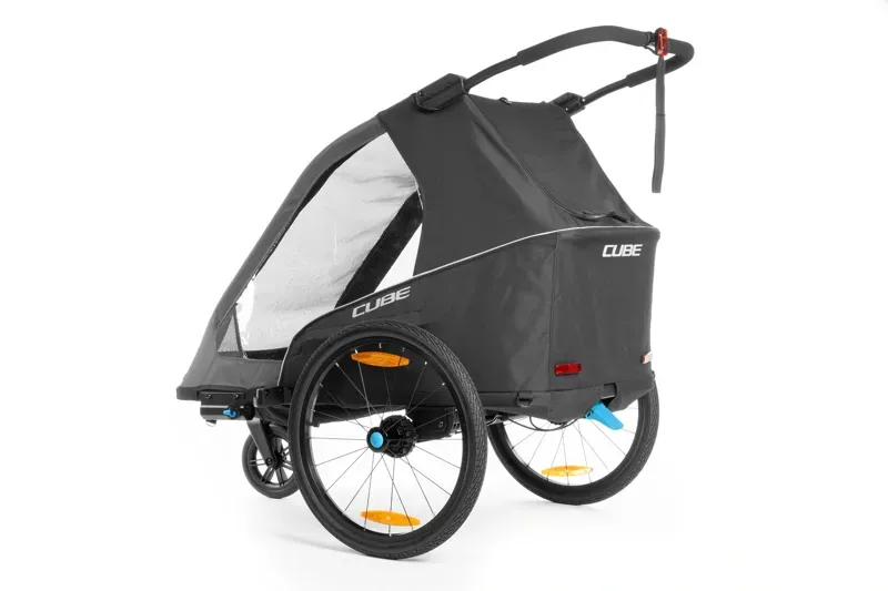 Cube Kids Trailer Double Pure in Black/Grey-1