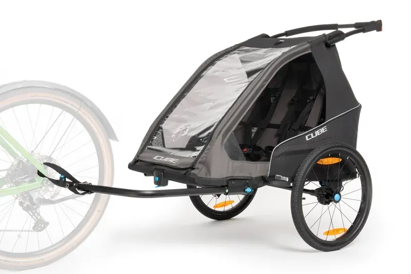 Cube Kids Trailer Double Pure in Black/Grey-2