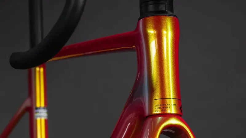 Cube Litening Air C:68X Road Bike Frameset in Glowing Orange/Black-4