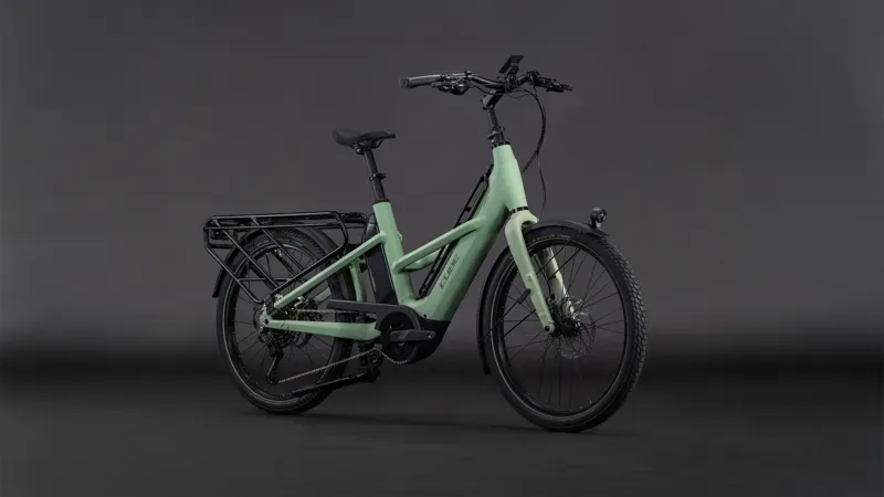 Cube Longtail Hybrid 800 eCargo Bike in Pea/Reflex-1