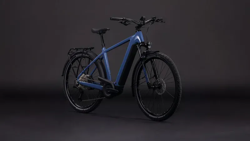 Cube Nuride Hybrid Exc 800 E-Hybrid Bike In Jeans Blue/Blue-1