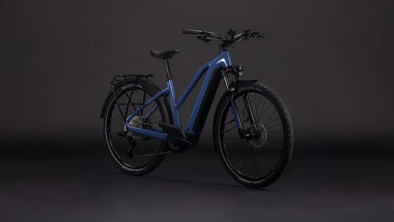 Cube Nuride Hybrid Exc 800 E-Hybrid Bike In Jeans Blue/Blue-3