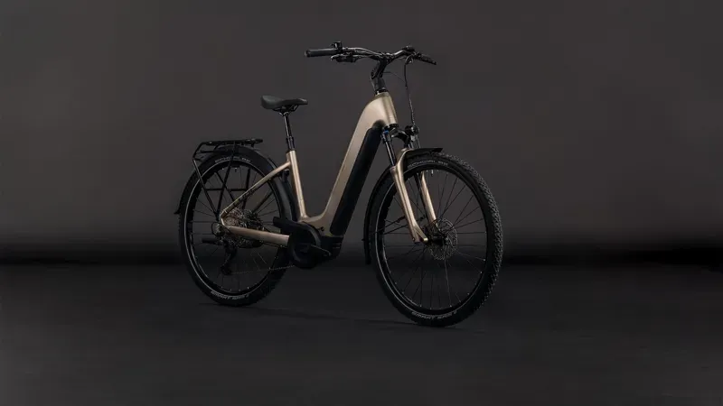 Cube Nuride Hybrid Pro 800 E-Hybrid Bike in Flash Stone/Chrome-5