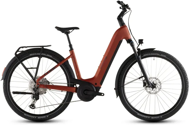 Cube Nuride Hybrid Pro 800 E-Hybrid Bike in Chilli/Black-4