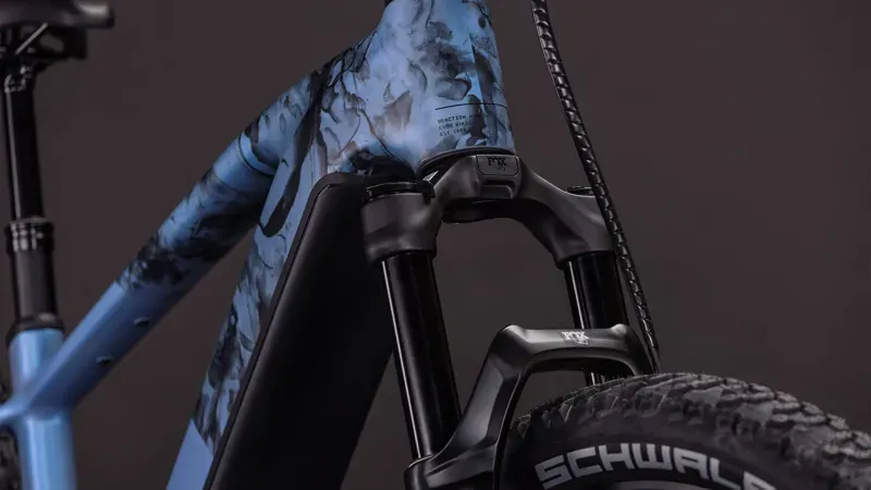 Cube Reaction Hybrid SLT 800 E-Hybrid Bike in Haze Blue/Fume-7