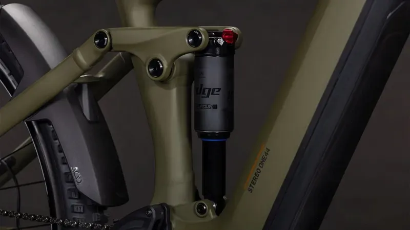 Cube Stereo Hybrid One44 Pro 800 E-MTB in Dust Olive/Gold-6