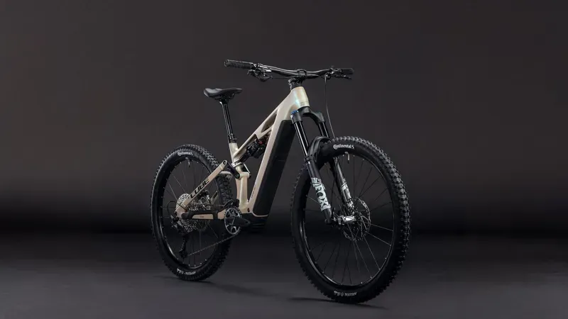 Cube Stereo Hybrid One77 HPC SLX 800 E-MTB in Glint Sand/Black-1