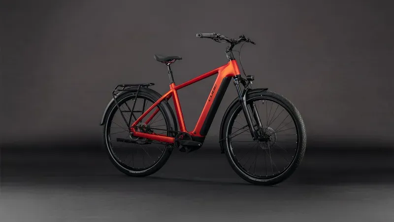 Cube Touring Hybrid Comfort SLX 800 E-Hybrid Bike in Chilli/Chrome-1