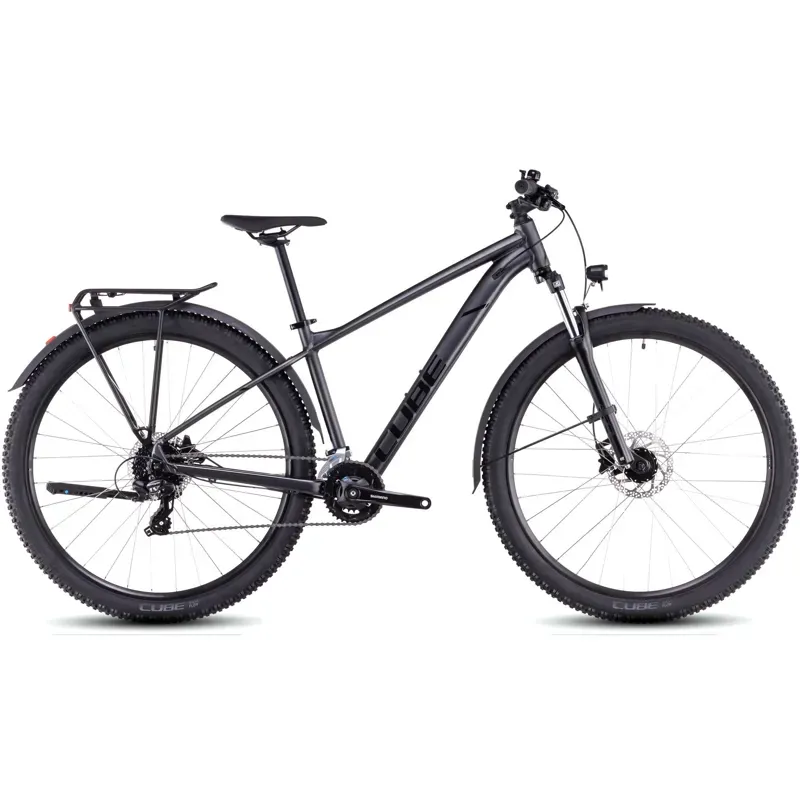 Cube Aim One Allroad Mountain Bike in Slate Black/Black