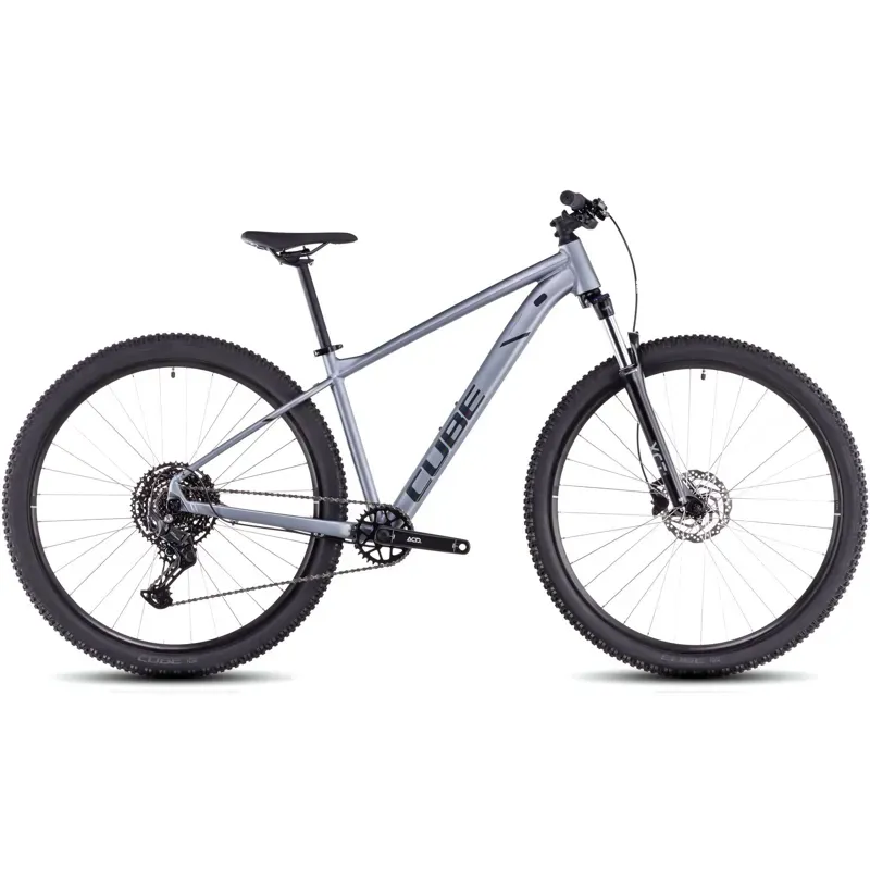 Cube Aim Race Mountain Bike in Slate Grey/Rainbow Black