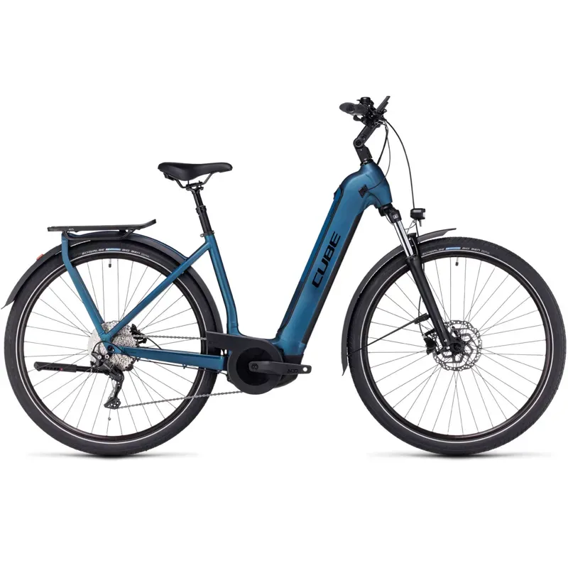 Cube Kathmandu Hybrid One 750 Trekking eBike in Blue/Black-2